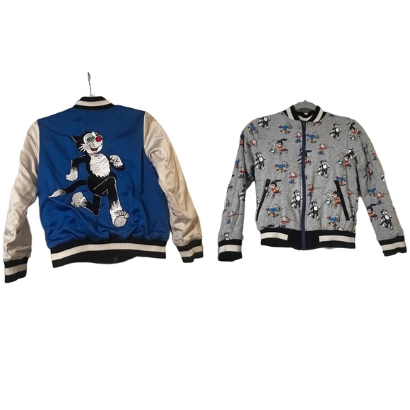 Adidas by Stella McCartney Other - Stella McCartney Kids Bomber Jacket Sz 10 Grey Blue Reversible Cartoon Whimsical